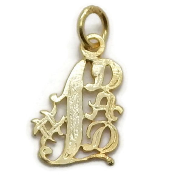 Jewelry - #1 DAD Pendant Charm 14k Yellow Gold!!